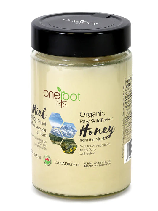 OneRoot Organic Raw Wildflower Honey (500g)