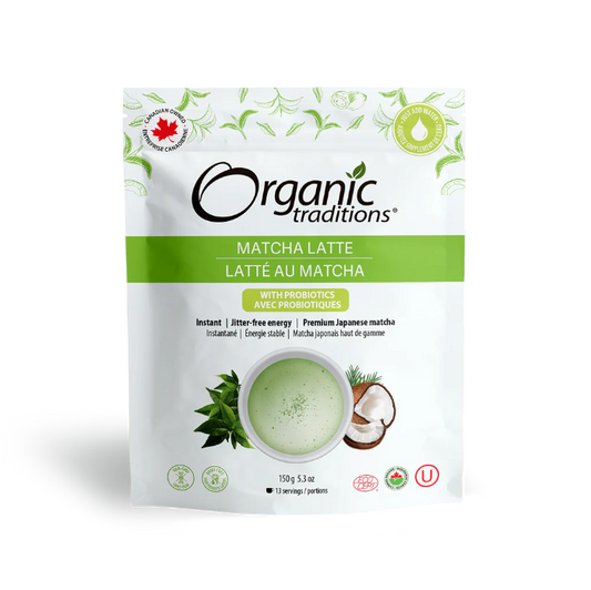 Organic Traditions Organic Matcha Latte with Probiotics (150g)