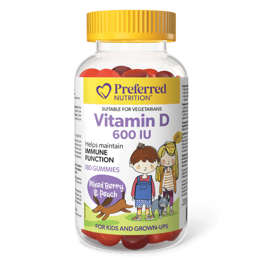 Preferred Nutrition Vitamin D 600 IU Gummies for Kids (180 gummies)